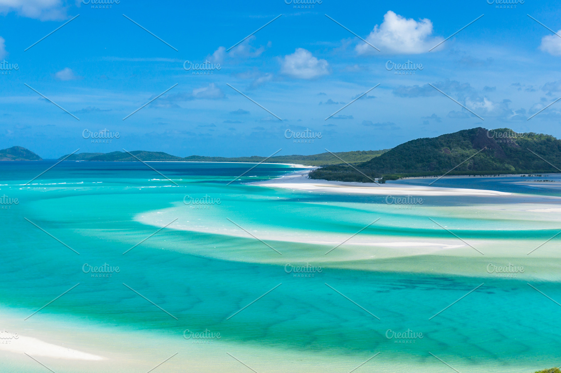 Aerial view of tropical island lagoon beach, a Holiday Photo by EsmeHelit