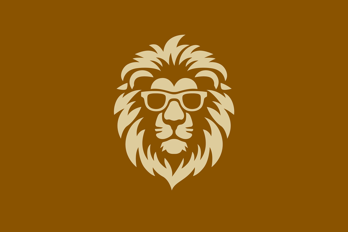 Stylish Hipster Lion Logo Sunglasses, a Branding & Logo Template by Signatoro (Photo 2 of 4)