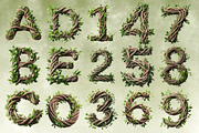 Forest Alphabet Sublimation Clipart, a Decorative Illustration by Dizzy Art Studio (Thumbnail 2 of 2)