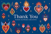 Perfectly Imperfect Mexican Hearts, a Graphic by Paper Flowers Studio (Thumbnail 6 of 6)