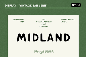 Midland | Vintage Sans Serif Font