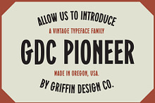 GDC PIONEER | Vintage Font