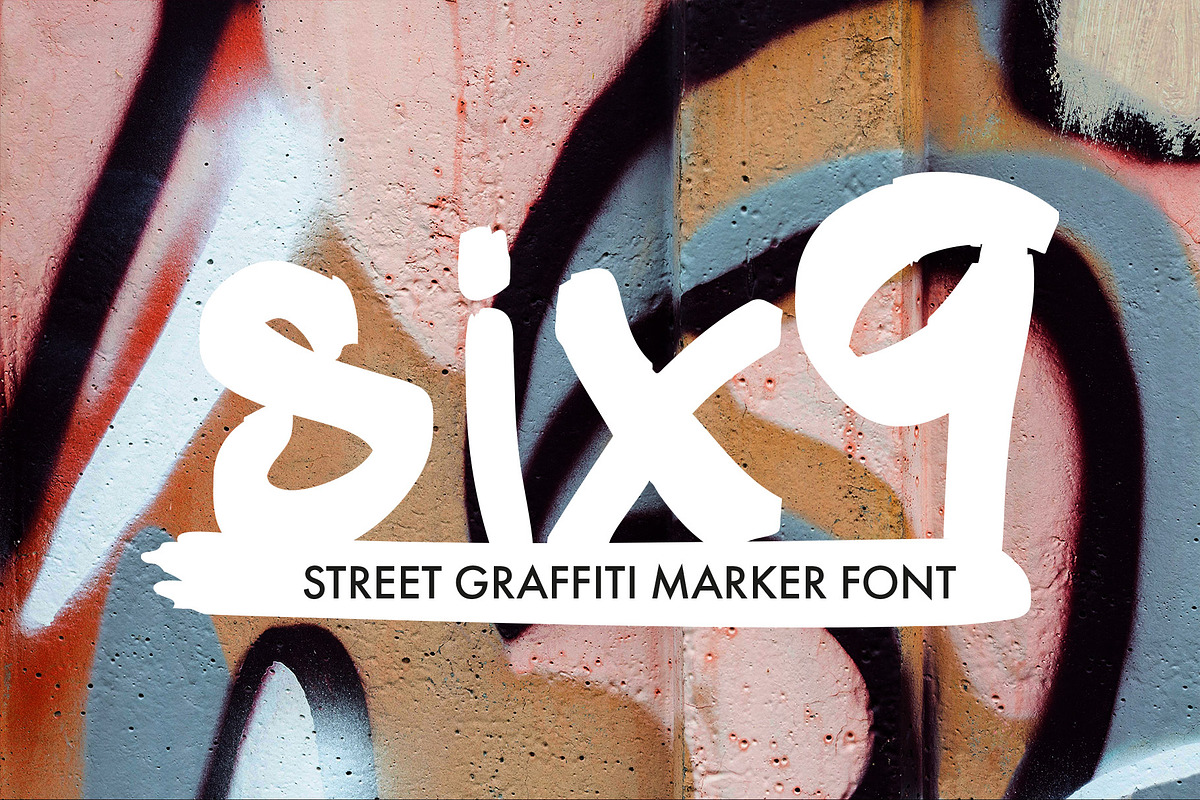 Six9 Graffiti Urban Tag Marker Font, a Font by Kohl + Cole (Photo 3 of 9)