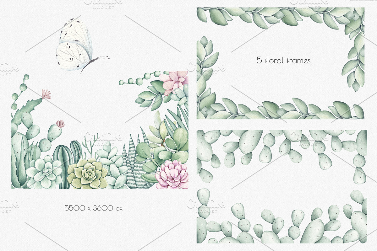 Watercolor ClipArt Green Plants, an Illustration by SirenaArt (Photo 5 of 20)