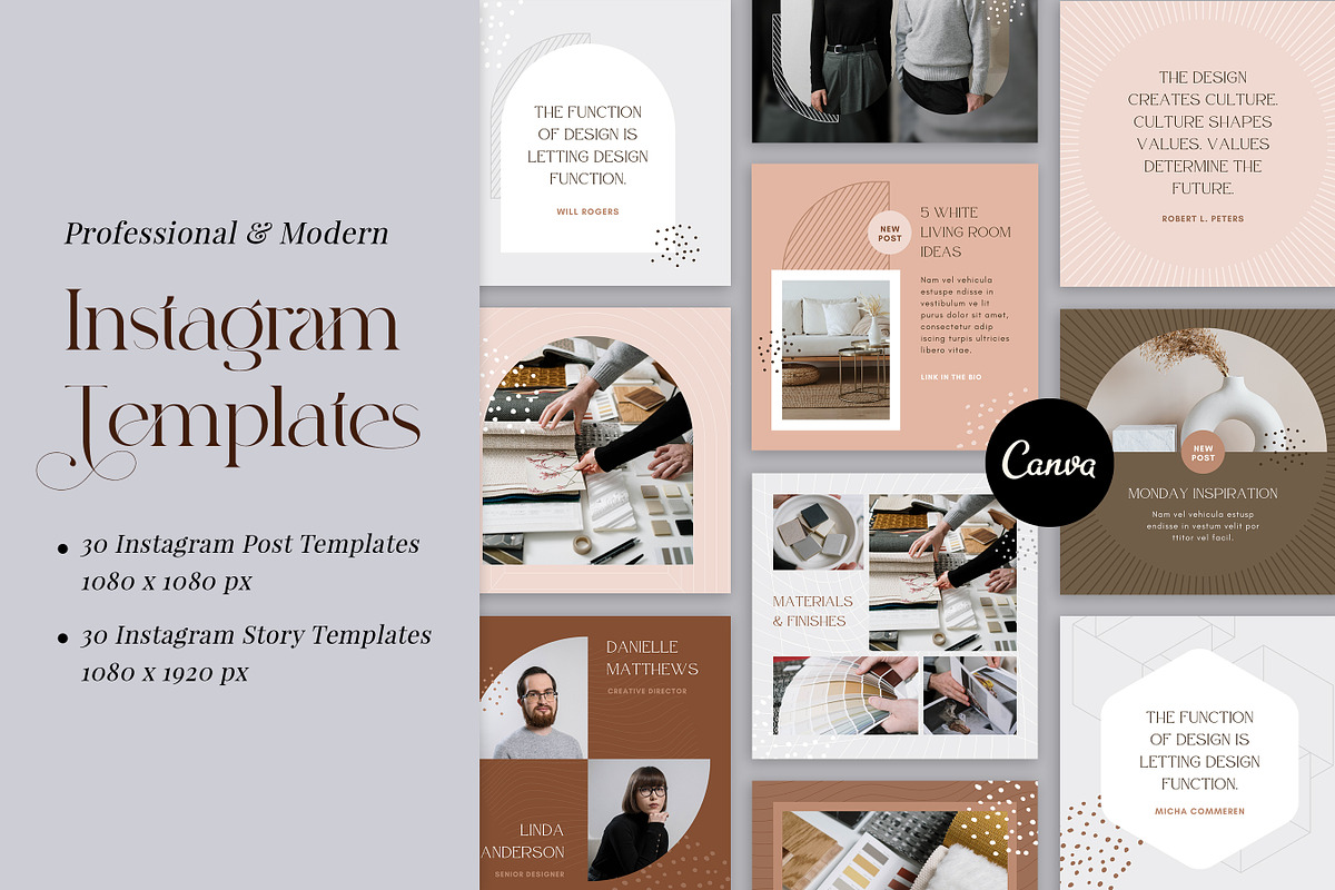 Instagram Template Bundle in CANVA, a Social Media Template by RWstudio (Photo 1 of 8)