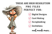 Summer Beach Girl Clipart, a Seasonal Illustration by OK Design (Thumbnail 6 of 6)