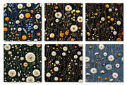 Felt Embroidered Dandelions Papers, a Texture Graphic by Dream Creation (Thumbnail 7 of 7)