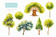 Trees. Watercolor, a Decorative Illustration by Ekaterina Mikheeva (Thumbnail 2 of 2)
