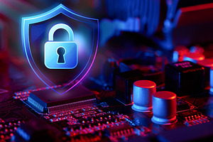 Secure Data: Motherboard Shield, a Technology Photo by Alliance Images