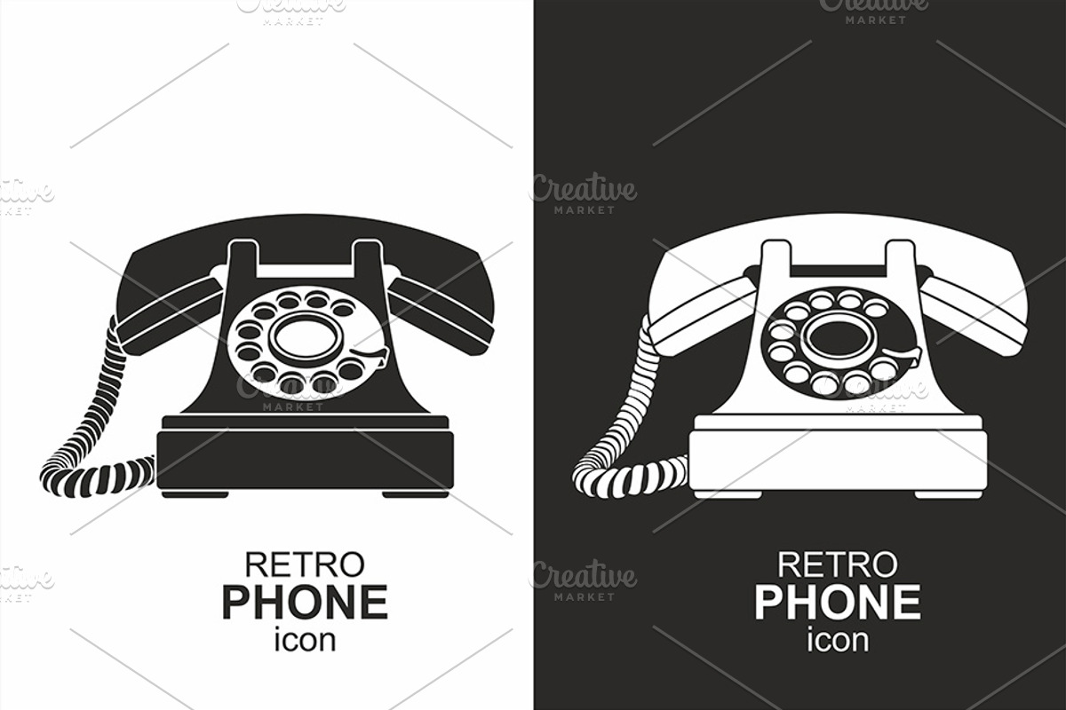 Set of vintage phones, a Background Graphic by Volyk (Photo 3 of 3)