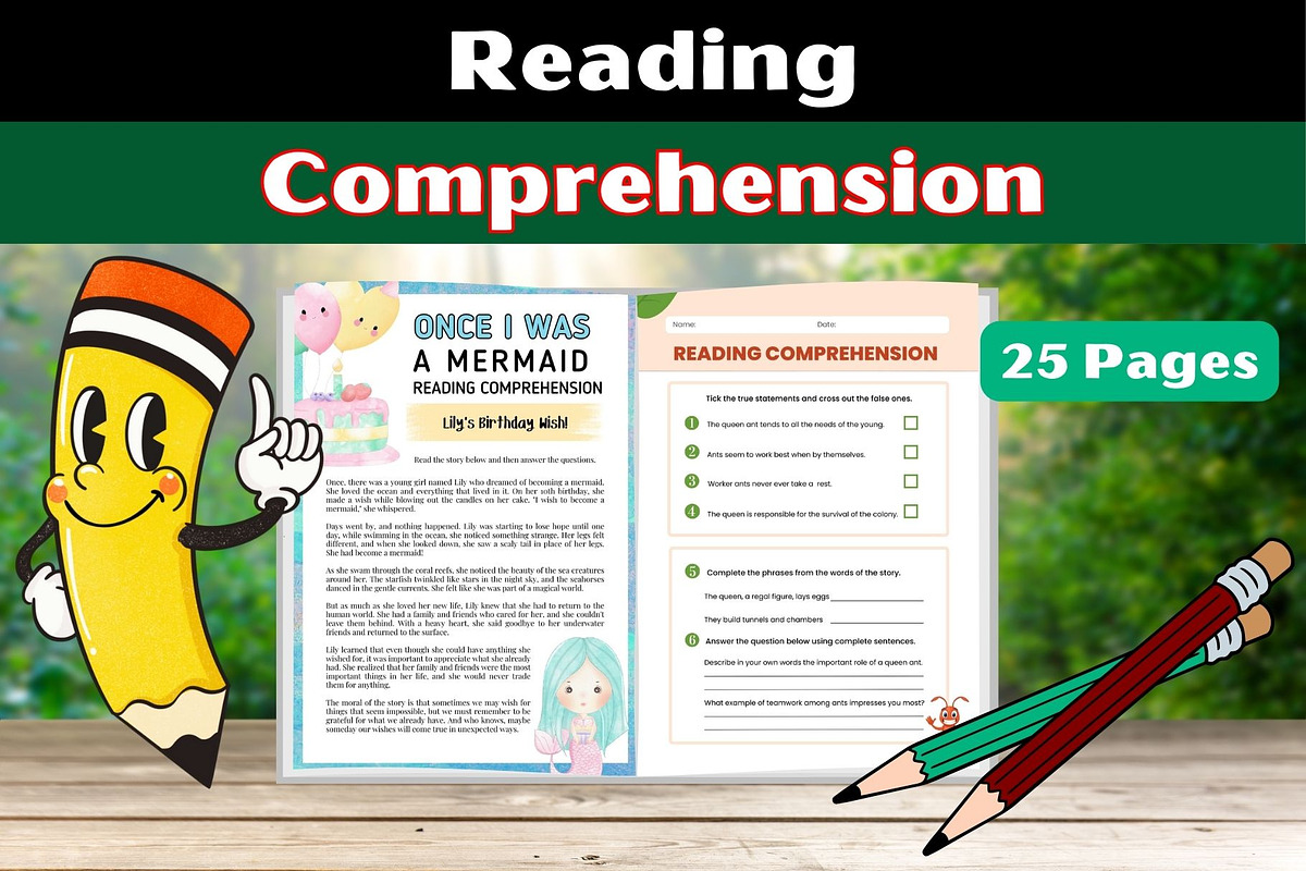 Reading comprehension passages pages, a Templates & Theme by Premium Digital Templates (Photo 2 of 4)