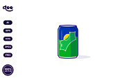 Simple Refreshing Soda Can cartoon, a Food Illustration by Satisfactoons (Thumbnail 3 of 3)
