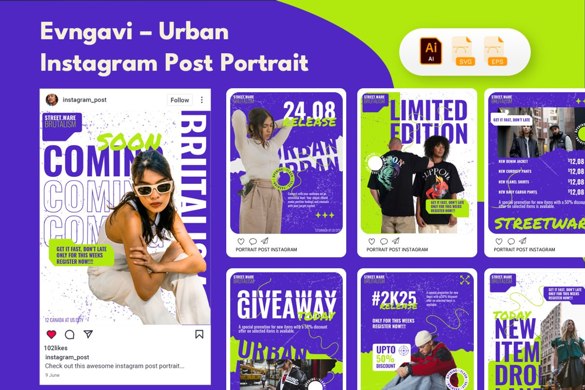 Urban Fashion - Instagram Bundle 02, a Social Media Template by Dhabee (Photo 9 of 10)
