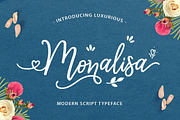Monalisa Luxurious Font, a Script Font by sizimon (Thumbnail 1 of 8)
