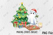 Christmas Ghost, Halloween Christmas, an Illustration by Rose Art (Thumbnail 1 of 5)