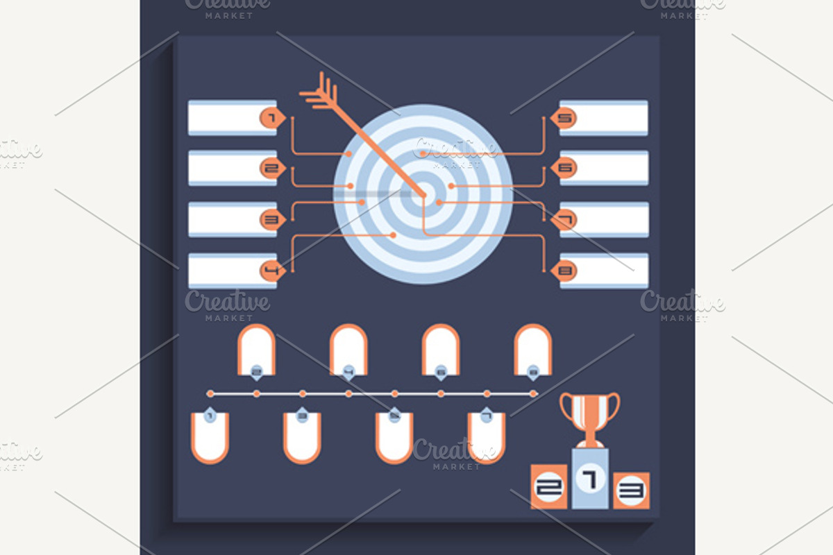 Set of Target with Banners for Text, an Object Graphic by robuart