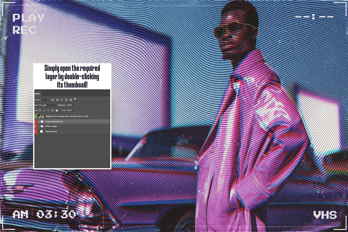 Vintage VHS Tape Photo Effect, a Layer Style Add-On by iDoodle Studio (Photo 3 of 5)