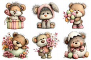 Spring Teddy Bear Illustration Bundl, an Illustration by Daily.Designs (Thumbnail 3 of 8)