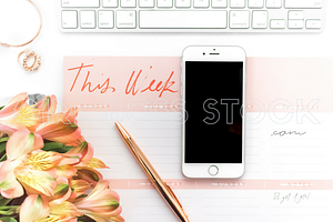 Styled Stock iPhone Mockup PNG