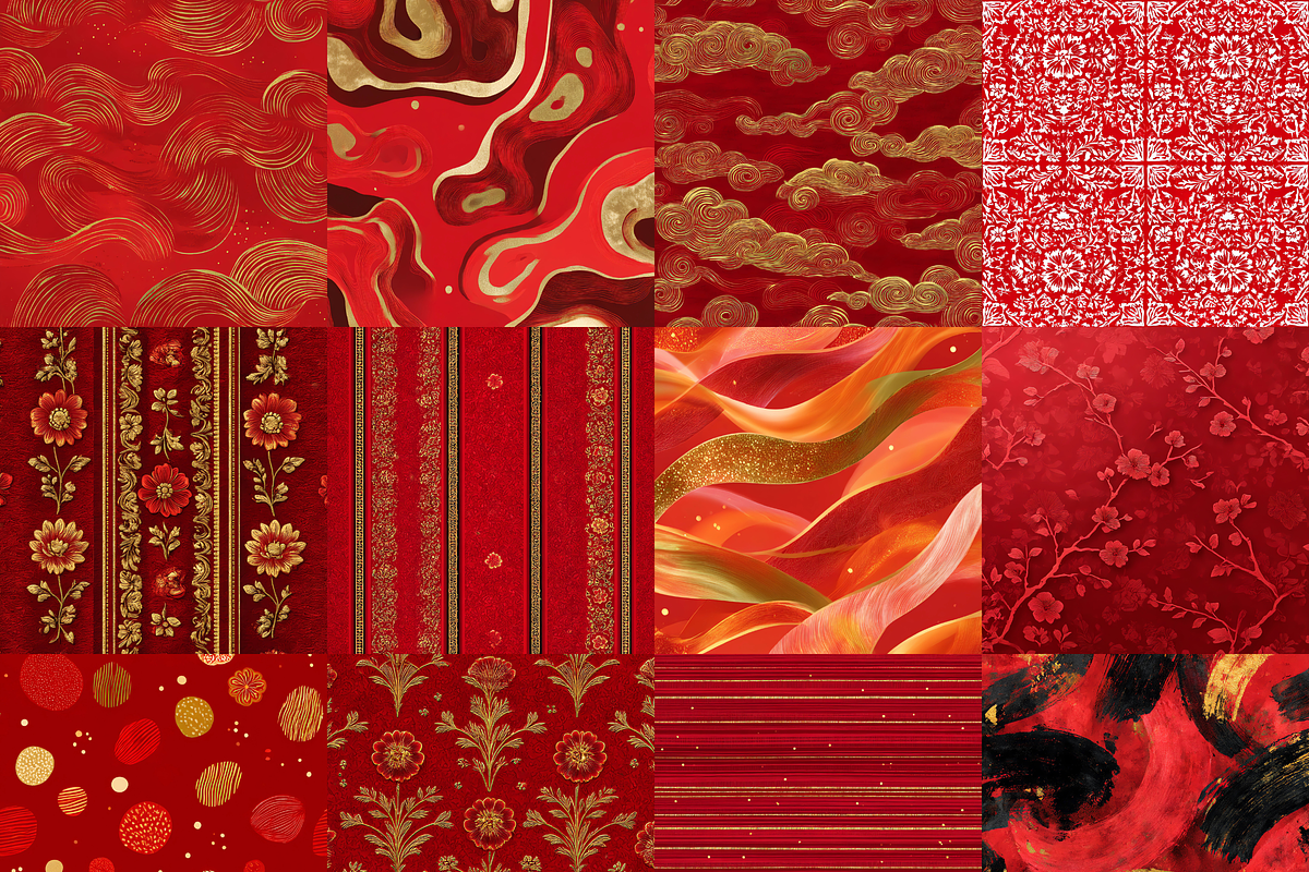Lunar New Year Chinese Digital Paper, a Background Graphic by LA Design (Photo 4 of 10)