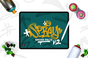 SALE! Graffiti Spray Brush Pack v.2