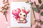 Valentine Bunny Clipart Bundle, an Illustration by SinaCreation (Thumbnail 8 of 11)