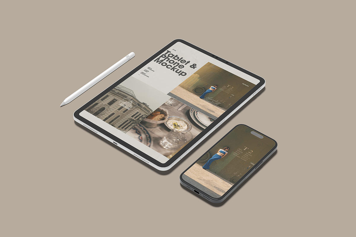 ipad Pro and iphone 16 Mockup, an iPad Mockup by Bangdastudio (Photo 11 of 11)