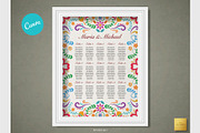 Mexican Seating Chart | CANVA, a Stationery Template by Creative Market (Thumbnail 1 of 5)