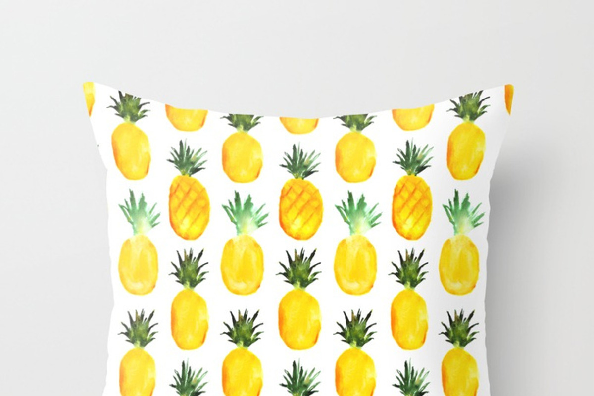 Pineapples watercolor pattern, a Pattern Graphic by Katerina Tova (Photo 3 of 4)