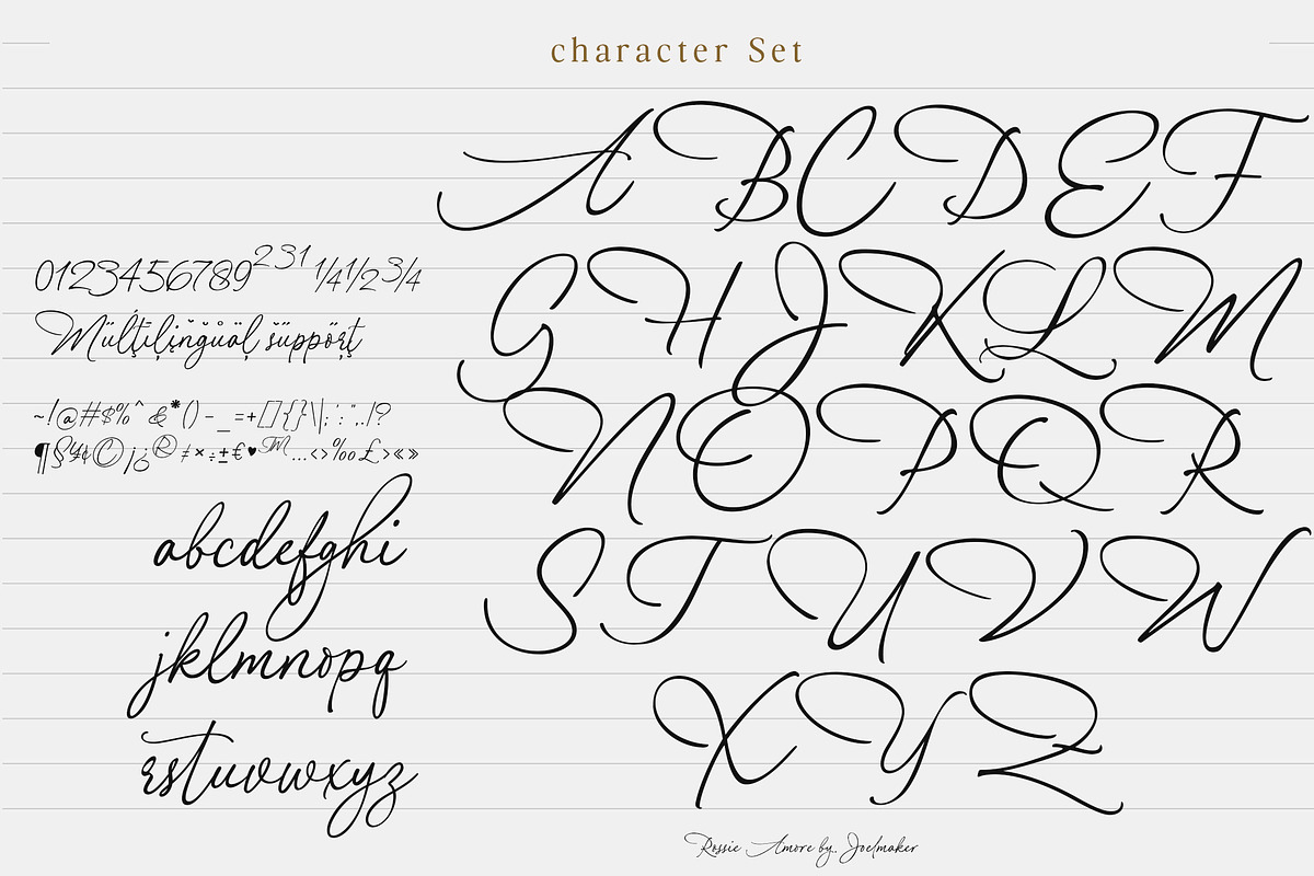 Rossie Amor, a Handwritten Font by joelmaker (Photo 4 of 15)