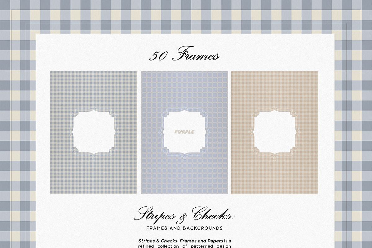Stripes & Checks: Frames Backgrounds, a Texture Graphic by Purple (Photo 6 of 15)