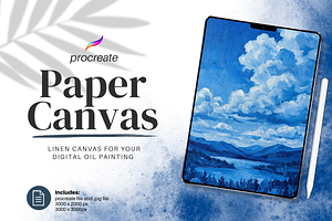 Procreate Linen Oil Paint Canvas