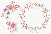 Pink Veronica Watercolor Clip Art, an Illustration by fashionaddict (Thumbnail 5 of 8)