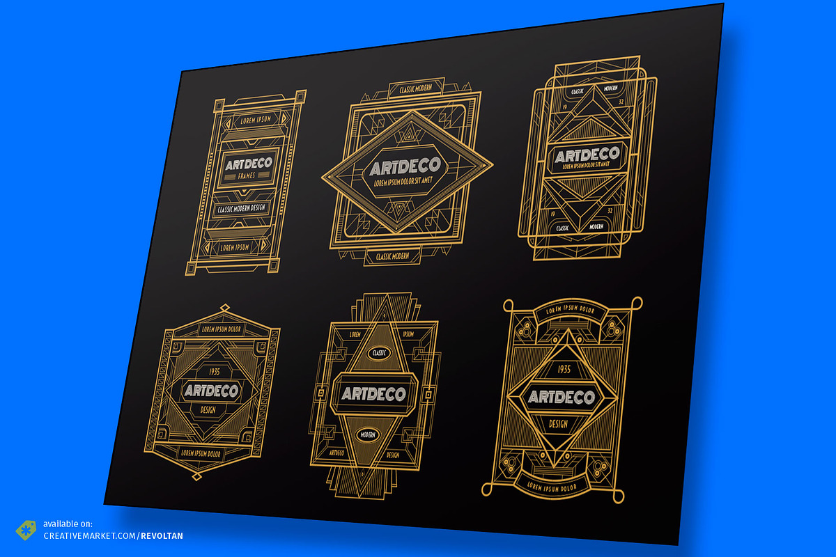 Art Deco Geometric Frames, an Object Graphic by Revoltan Studios (Photo 4 of 5)