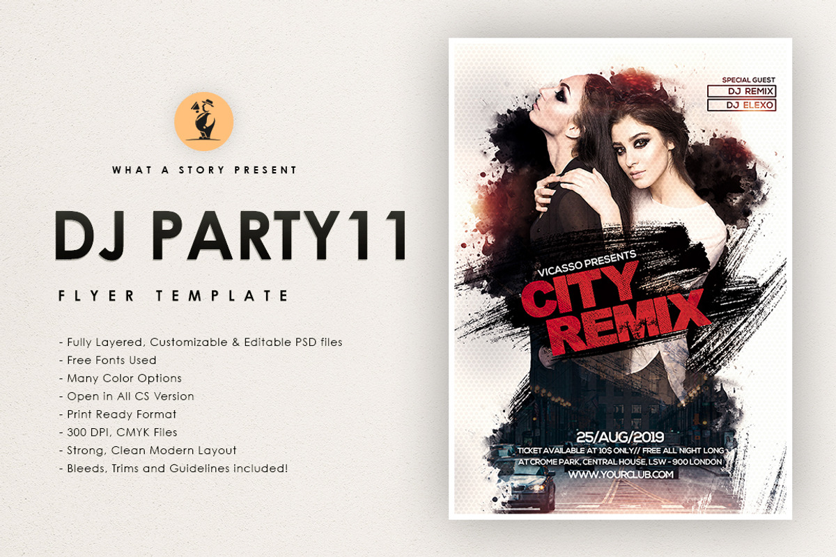 Dj Party 11, a Card Template by What a Story (Photo 1 of 5)