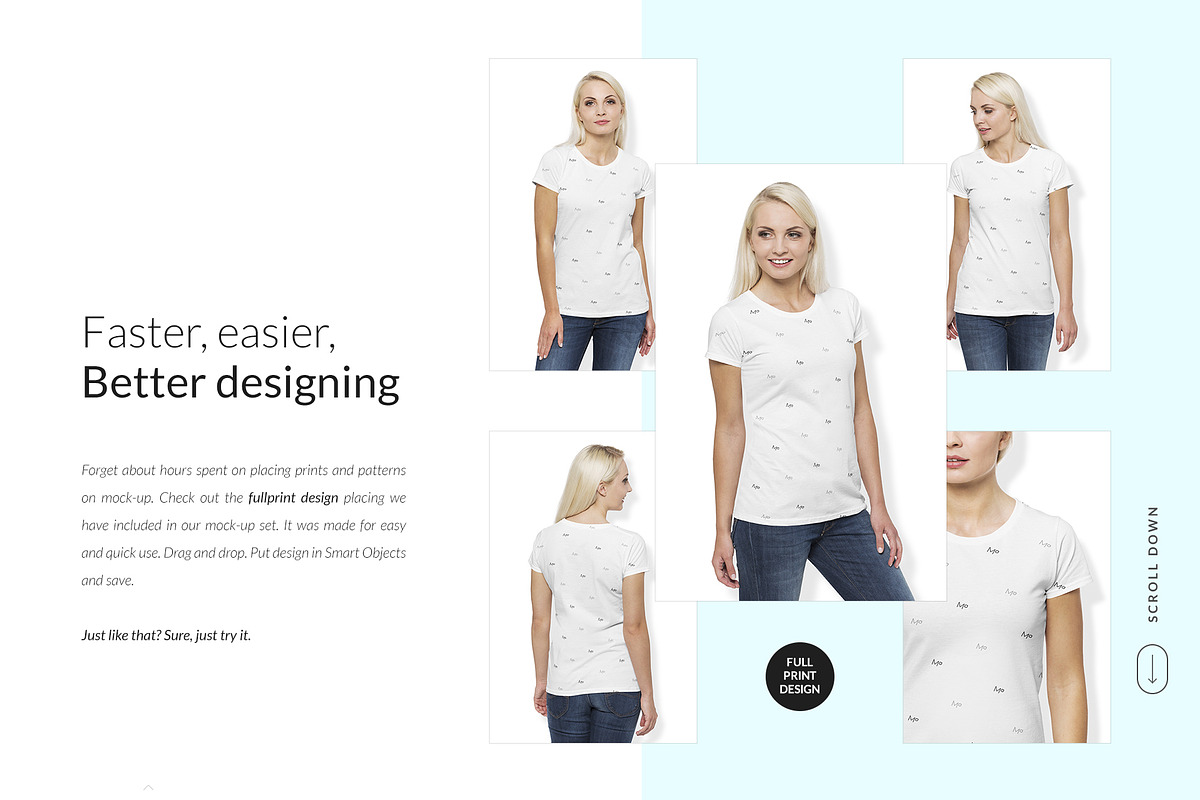 Women T-Shirt Mockups Set FREE DEMO, a Books & Magazine Mockup by Apparel_Mockups (Photo 8 of 27)