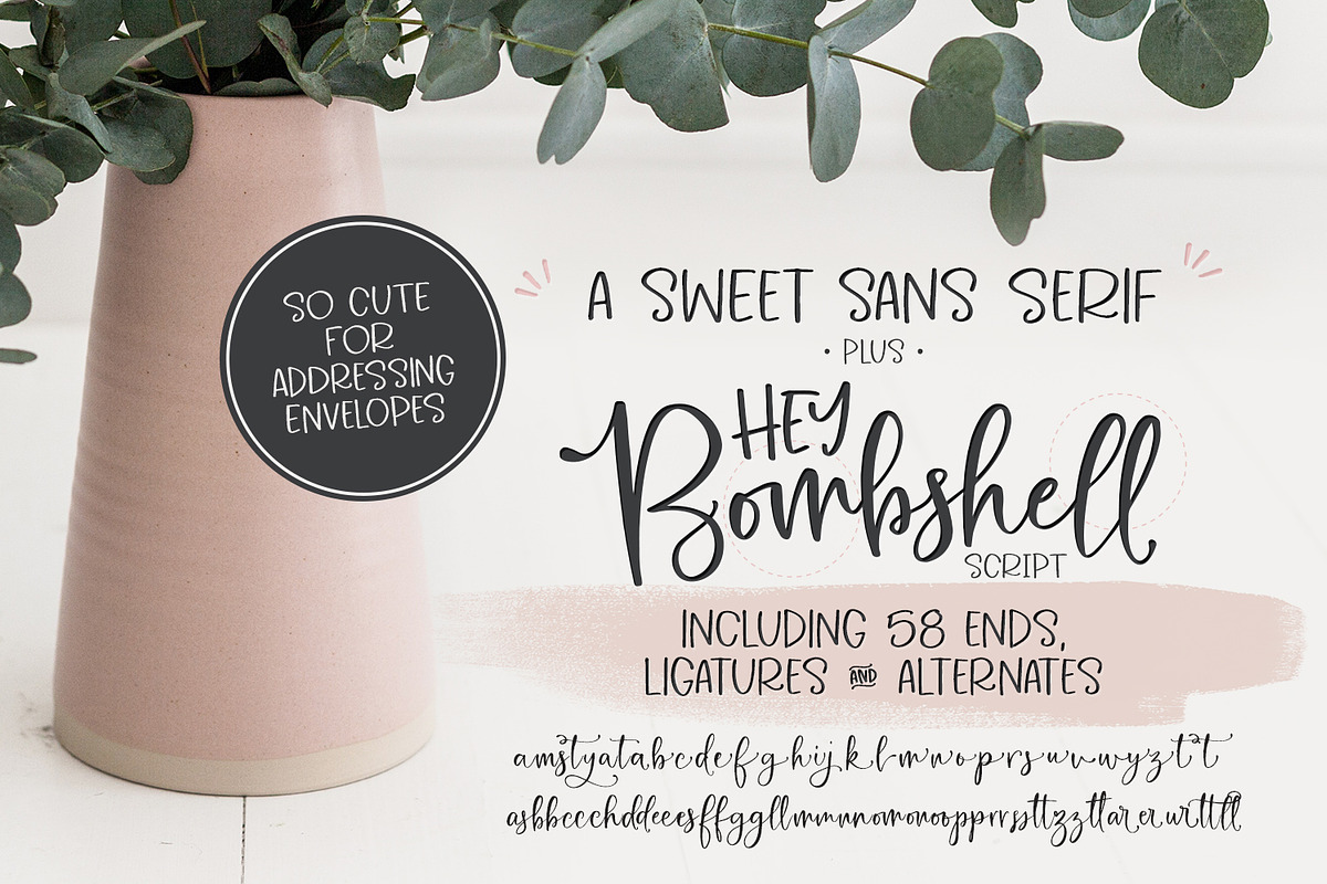 Hey Bombshell Font Family preview 6