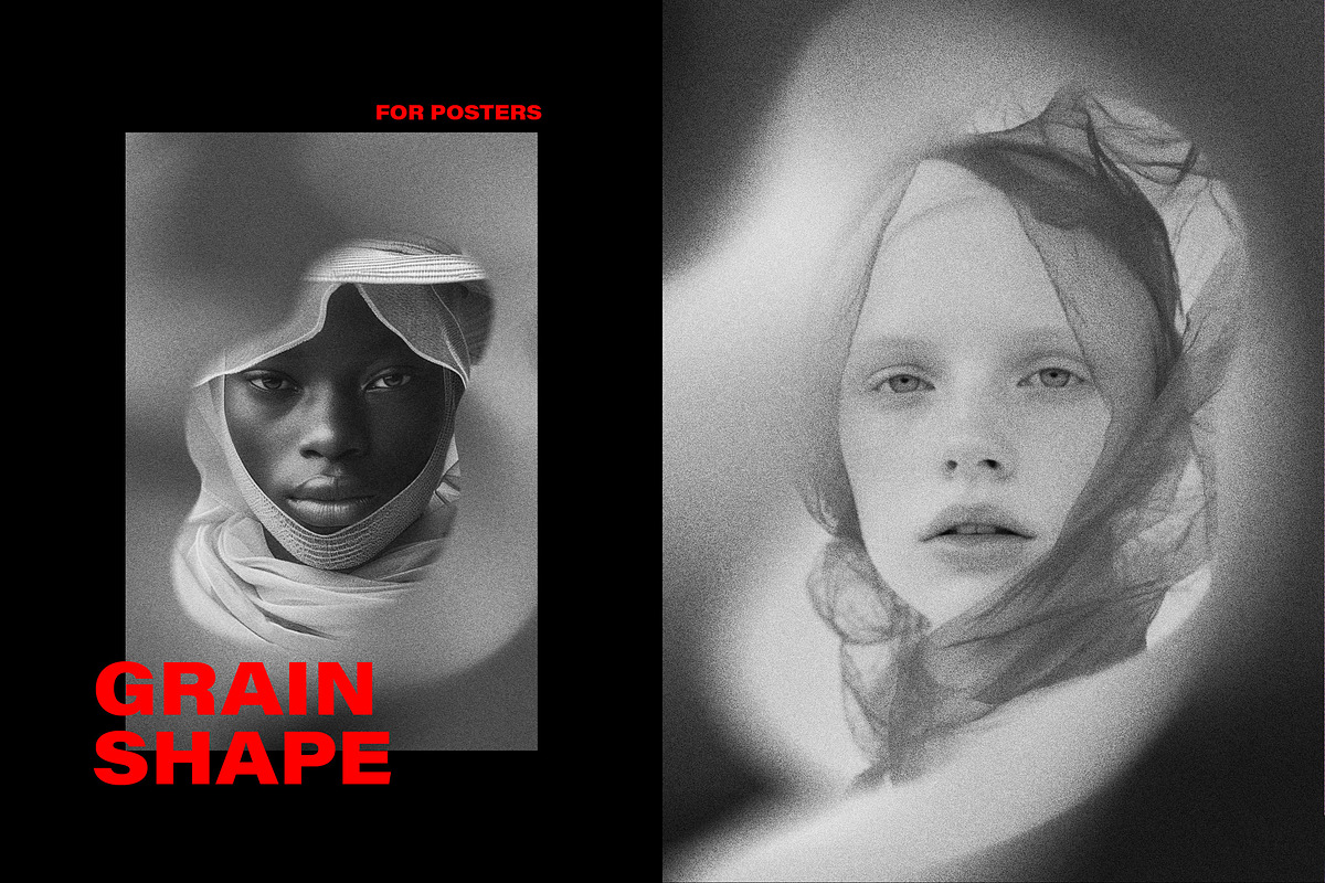 Grain Shapes Poster Effect, a Layer Style Add-On by Design Squad (Photo 1 of 4)
