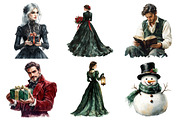 Dark Coquette Noel Clipart, an Illustration by Daily.Designs (Thumbnail 5 of 5)