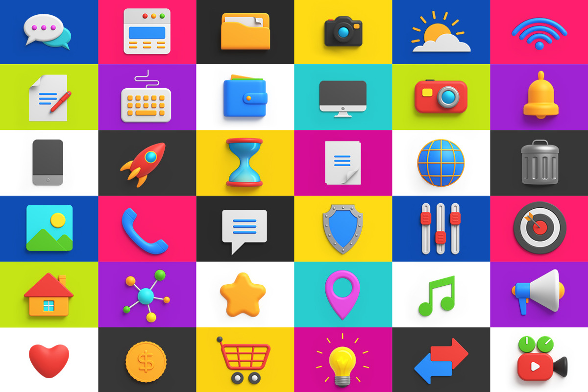 Icons 3D universal pack, an Icon by Sentavio (Photo 2 of 4)