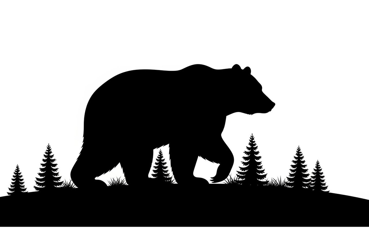 Nature Wildlife Bear Silhouette Bund, an Illustration by Designs_River (Photo 35 of 51)