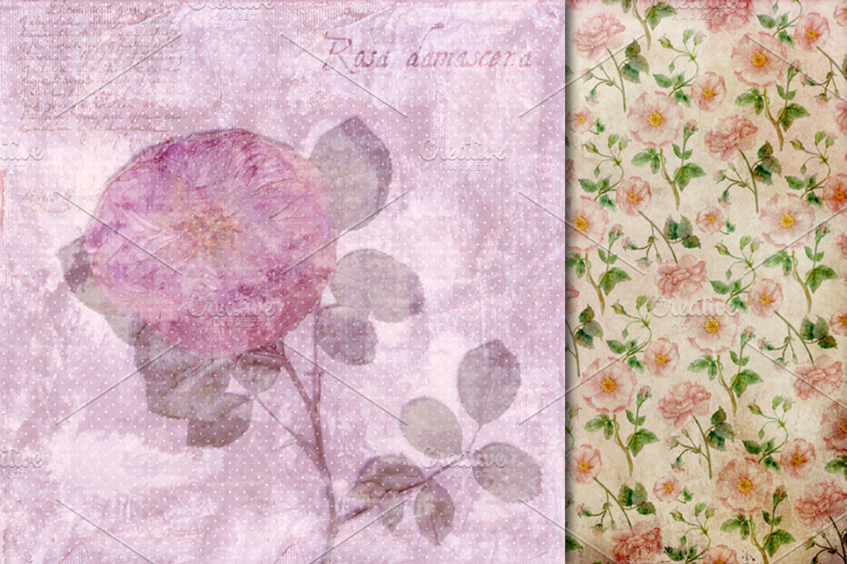 Romantic Shabby Rose Vintage Paper preview 3