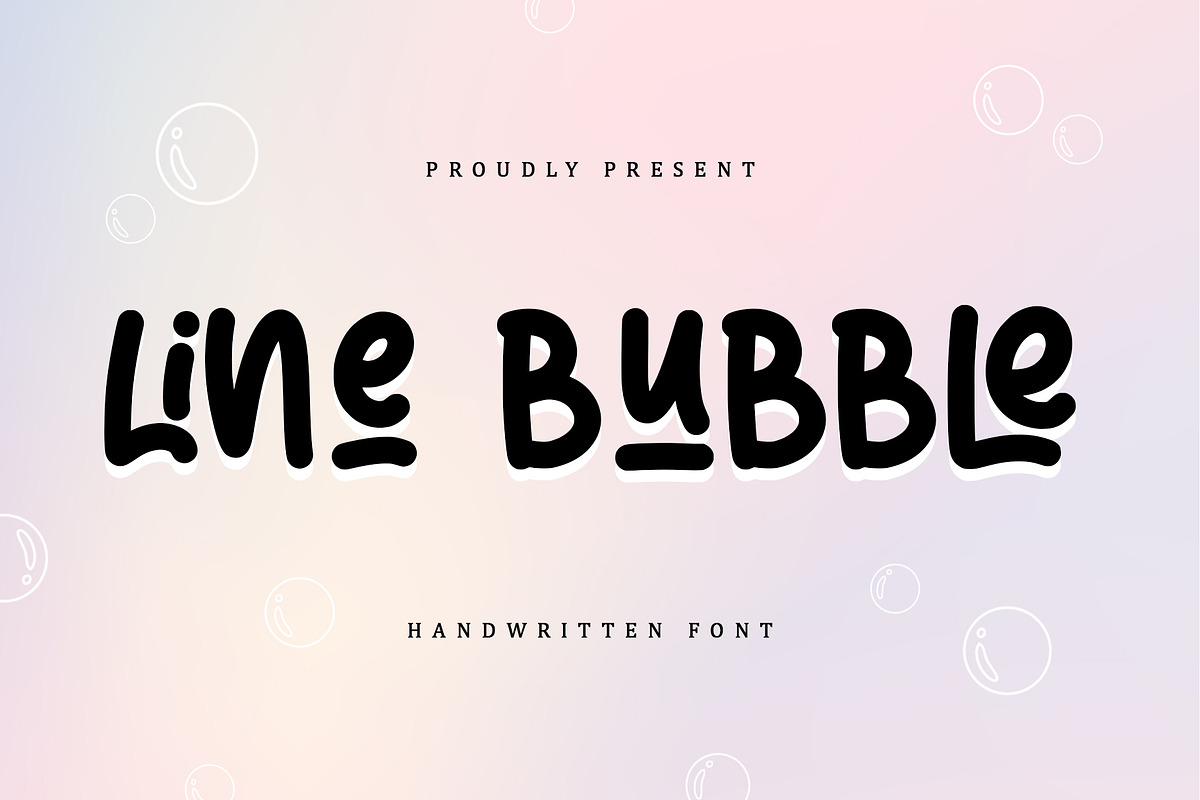Line Bubble | Handwritten Font, a Handwritten Font by esamaradany (Photo 1 of 8)