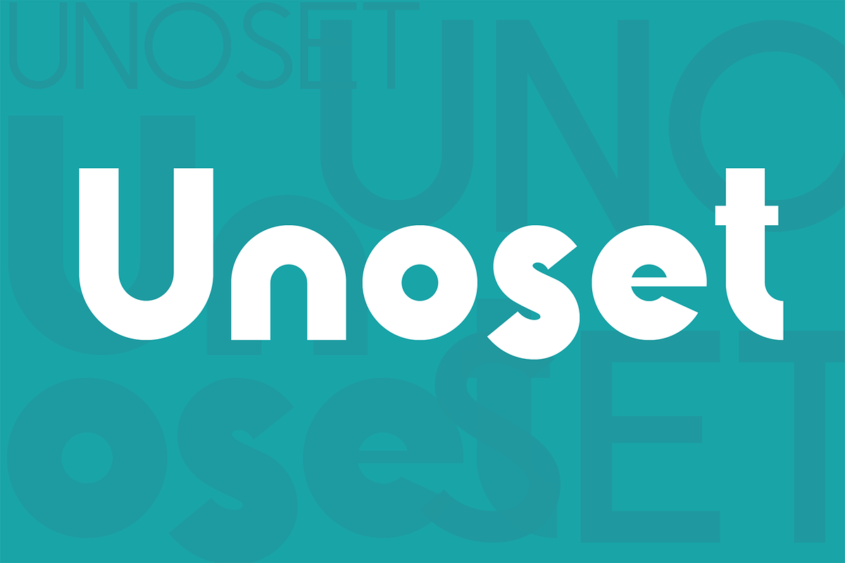 Unoset font family, a Sans Serif Font by vlad.berla (Photo 1 of 6)