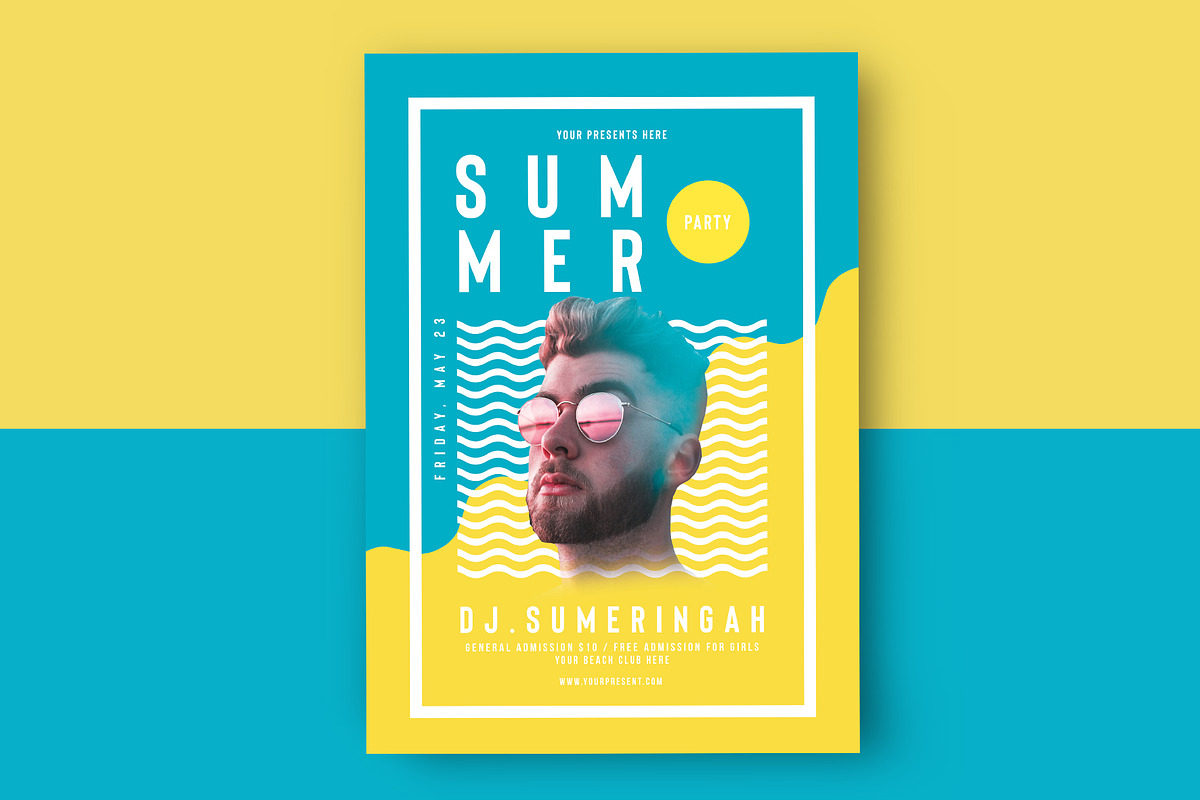 Summer Party Flyer, a Flyer Template by lilyshop (Photo 1 of 2)