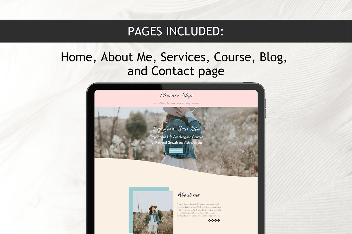 Coaching Wix Website Template, a Wix Template by Mindful Digital Co. (Photo 3 of 10)