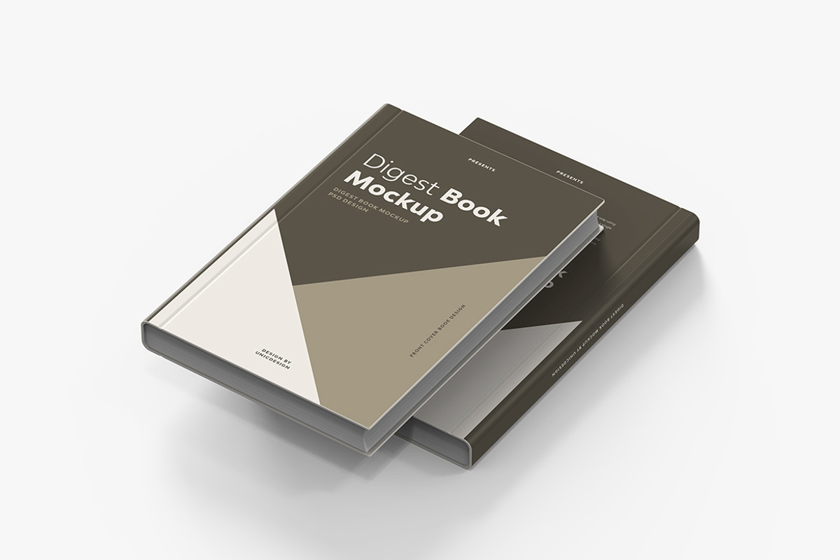 Digest Book Mockup, a Books & Magazine Mockup by UnicDesign