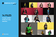 T-Shirt Mock-Up Set, a Shirt Mockup by Freeman Studio (Thumbnail 3 of 15)