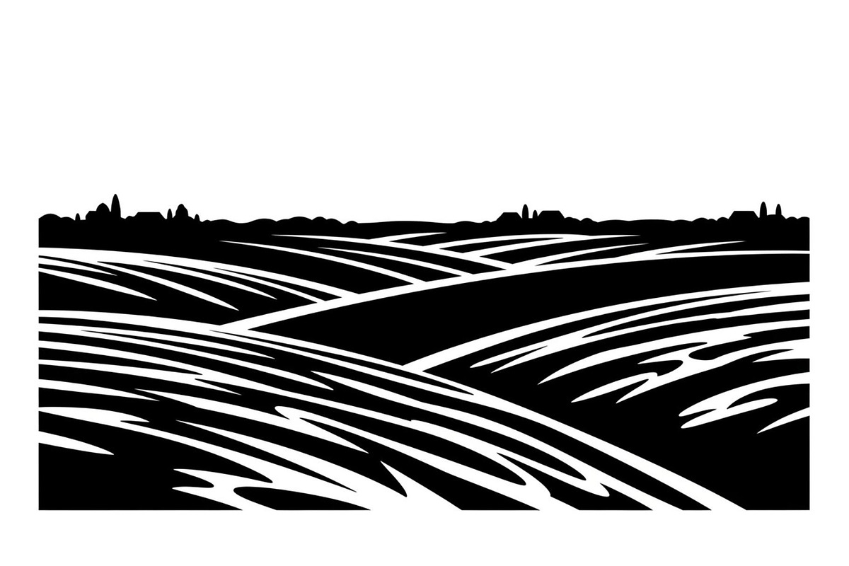 Scenic Rural Landscape Silhouette, a Graphic by BIPLOB EXPERT (Photo 5 of 13)