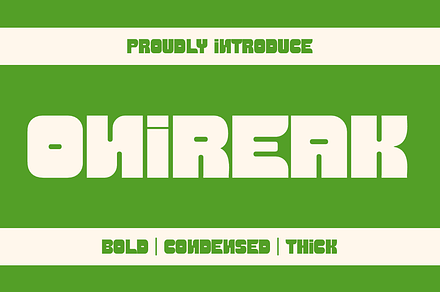 Onireak - Condensed Font, a Sans Serif Font by QR Design Studio